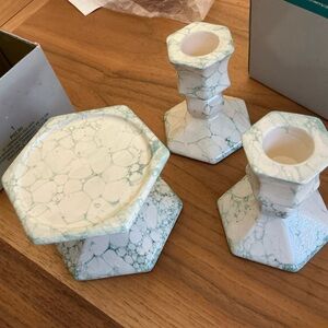 Big 7 vintage bundle lot PARTYLITE Candle holders candles, terra cota party pals